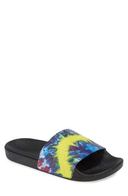 vans tie dye slides