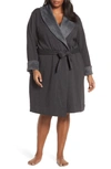 Ugg Blanche Ii Short Robe In Black Bear Heather