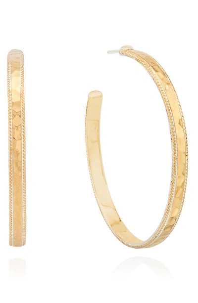 Anna Beck Large Hammered Hoop Earrings In 18k Gold-plated Sterling Silver Or Sterling Silver