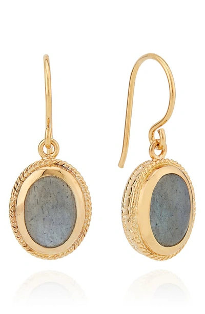 Anna Beck Stone Drop Earrings In 18k Gold-plated Sterling Silver In Gold/ Labradorite