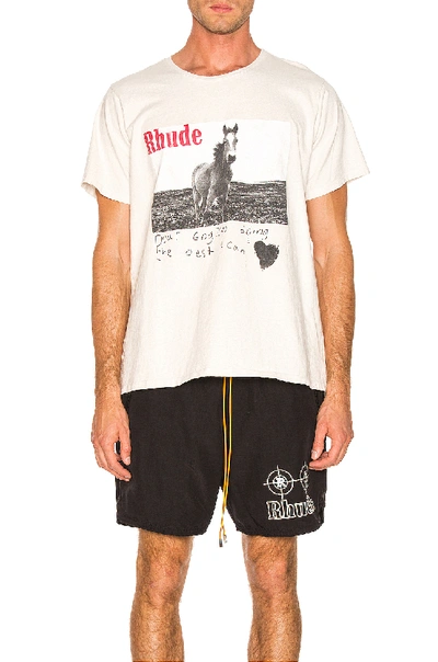 Rhude Horse Graphic T-shirt In White