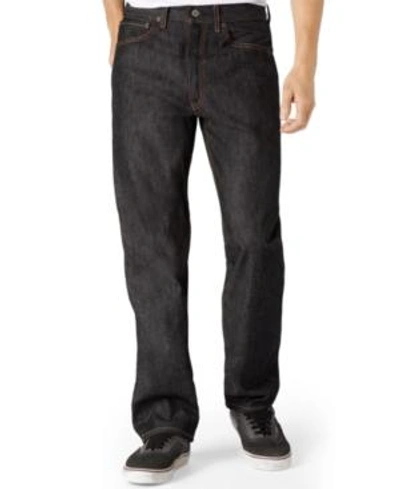 Levi's Men's Big & Tall 501 Original Shrink To Fit Jeans In Black Rigid