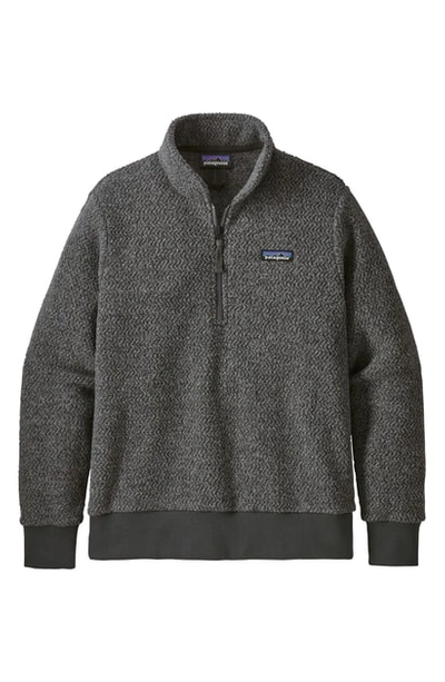 Patagonia Woolyester Fleece Quarter Zip Pullover In Forge Grey
