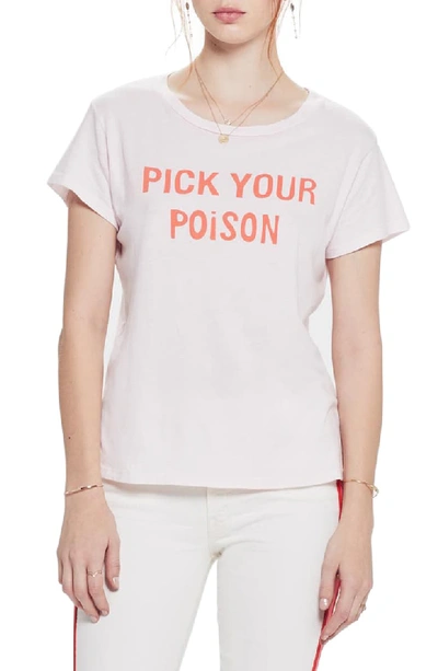 Mother 'the Boxy Goodie Goodie' Cotton Graphic Tee In Pick Your Poison Pink