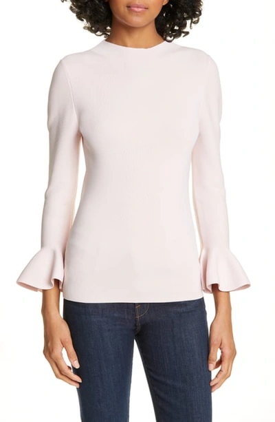 Ted Baker Brinlo Frill Sleeve Sweater In Dusky Pink