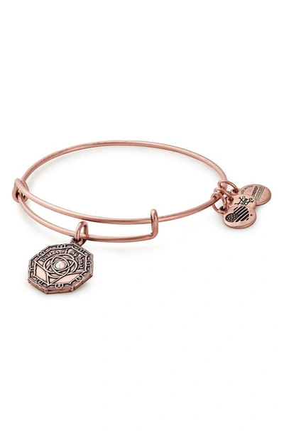 Alex And Ani Bridesmaid Expandable Wire Bangle In Rose Gold