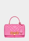 Versace Quilted Icon Dual Carry Bag In Pink