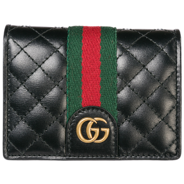 Gucci Women&#39;s Genuine Leather Credit Card Case Holder Wallet Doppia G In Black | ModeSens