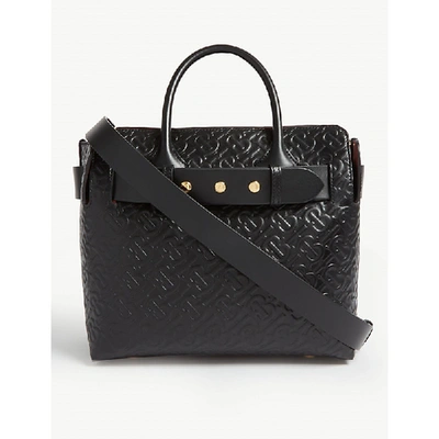 Burberry Women's Leather Handbag Shopping Bag Purse The Belt In Black