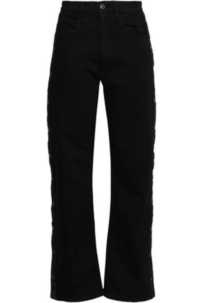 3x1 Snap Away High-rise Flared Jeans In Black