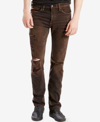 levi's 511 slim fit ripped jeans