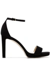 Jimmy Choo Misty 100 Suede Platform Sandals In Black