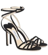 Jimmy Choo Mimi 100mm Suede Sandals In Black