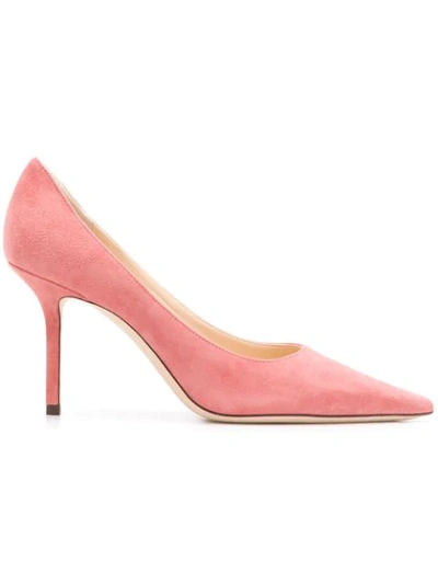 Jimmy Choo Love 85 Suede Pumps In Rosewood