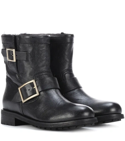 Jimmy Choo Shearling-lined Youth Ii Boots In Black
