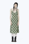 Marc Jacobs Plaid Strap Midi Dress In Green Multi