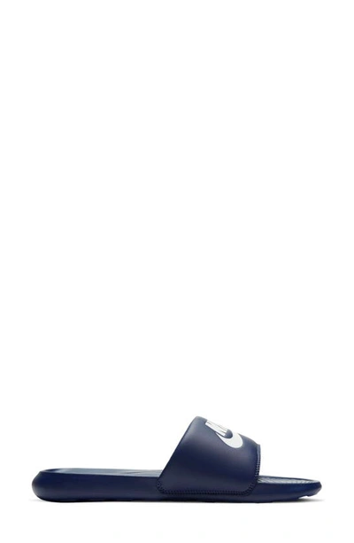 Nike Men's Benassi Jdi Slide Sandals From Finish Line In Navy/white