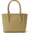 Dagne Dover Signature Midi Coated Canvas Tote In Bark