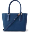 Dagne Dover Signature Midi Coated Canvas Tote In Bay Blue