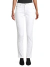 Ag Prima Sateen Mid-rise Crop Cigarette Pants In White