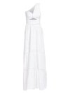 A.l.c Piper Cotton One-shoulder Dress In White