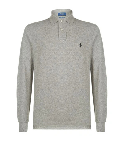 Ralph Lauren Long Sleeved Polo T Shirt Grey In Gray