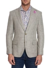 Robert Graham Men's Leland Tailored-fit Linen-blend Blazer In Grey