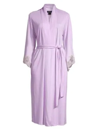 Natori Luxe Shangri-la Knit Dressing Gown In Light Wisteria