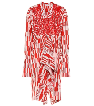 Jw Anderson Oversized Printed Cotton Shirt In Red