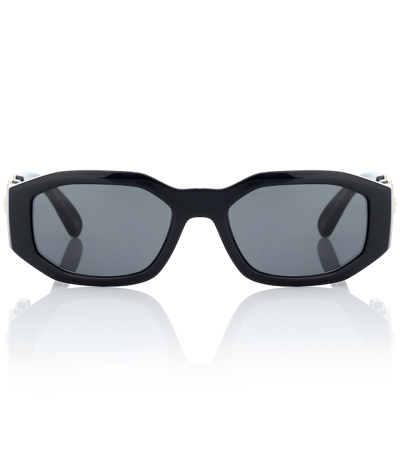 Versace Rectangular Sunglasses In Black