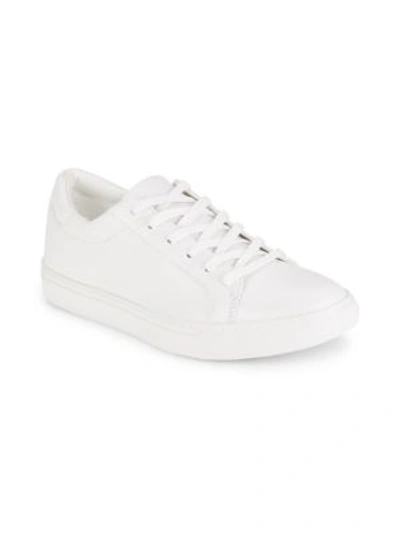Kenneth Cole Men's Kam Pride Leather Lace Up Sneakers In White Gold