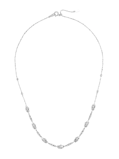 Platinum Born Jill Small Infinity Adjustable Necklace In Platinum