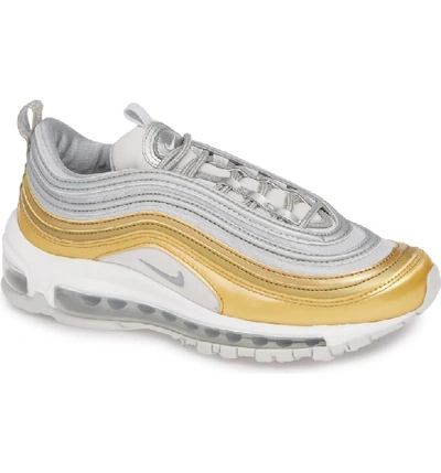Nike Air Max 97 Special Edition Sneakers In Grey/ Metallic Silver- Gold