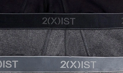 2(x)ist 3- Pack Contour Pouch Briefs In Black/ Heather Grey/ Charcoal