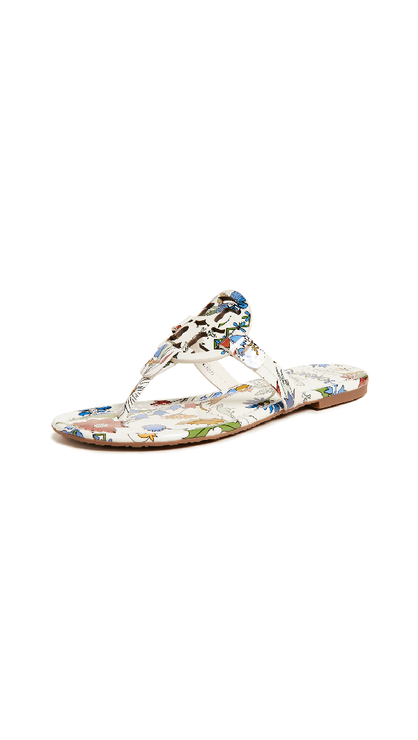 floral tory burch miller sandals