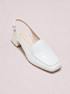 Kate Spade Women's Sahiba Block Heel Slingback Loafers In White