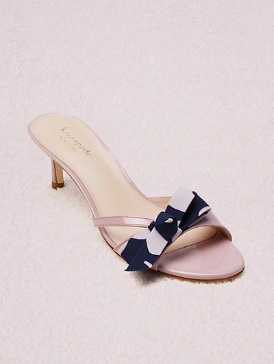 Kate Spade Simona Bow Slide Sandal In Light Lilac/parisian Navy