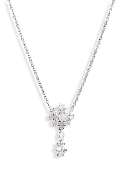 Nadri Tulle Small Pendant Necklace, 16 In Silver