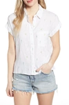 Rails Whitney Cactus Print Shirt In White Watercolor Cactus
