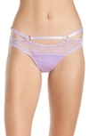 Dita Von Teese Madame X Lace Strappy Bikini In Lilac
