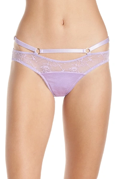 Dita Von Teese Madame X Lace Strappy Bikini In Lilac