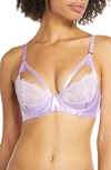 Dita Von Teese Madame X Lace Underwire Bra In Lilac