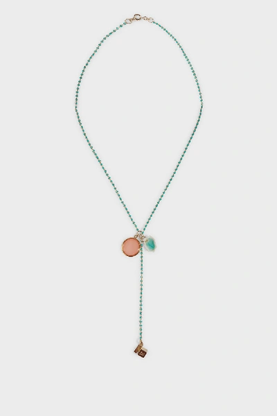 Missoni Beaded Shell Necklace In Green