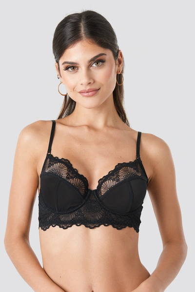 Na-kd Combined Lace Cup Bra Black