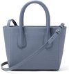 Dagne Dover Petite Signature Coated Canvas Tote - Blue In Ash Blue