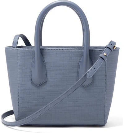 Dagne Dover Petite Signature Coated Canvas Tote - Blue In Ash Blue