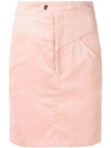 Isabel Marant Marsh High Waist Corduroy Skirt In Light Pink