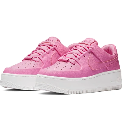 Nike Air Force 1 Sage Low Platform Sneaker In Psychic Pink/ White