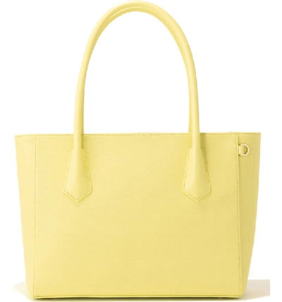 Dagne Dover Signature Legend Coated Canvas Tote - Yellow In Sunbreak