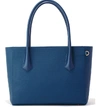 Dagne Dover Signature Legend Coated Canvas Tote - Blue In Bay Blue